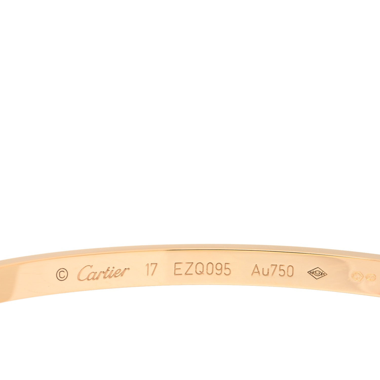 Cartier 18K Yellow Gold Small LOVE Bracelet 17 3 of 5