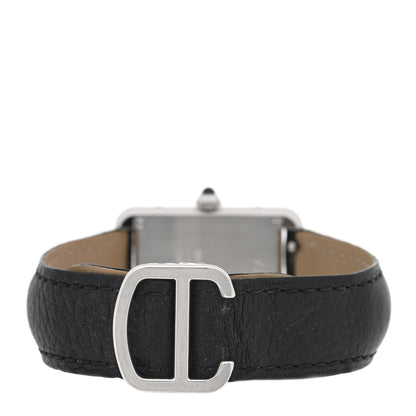 Cartier Stainless Steel Calfskin 24mm Tank Solo Quartz Watch 3 of 5
