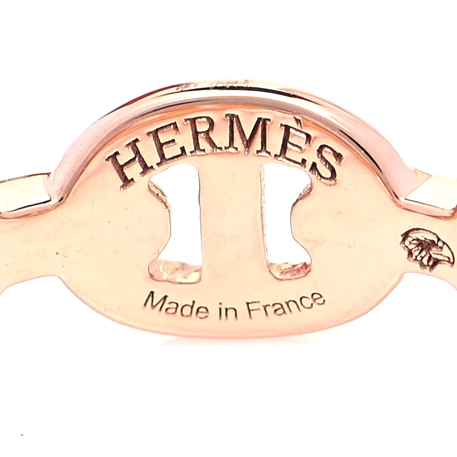 Hermes 18K Rose Gold PM Chaine D'Ancre Enchainee Ring 50 5.25 4 of 5