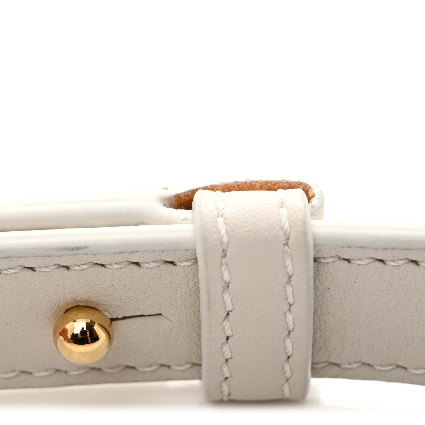 Classic Calfskin Small Puzzle Edge Bag Soft White Paper Craft