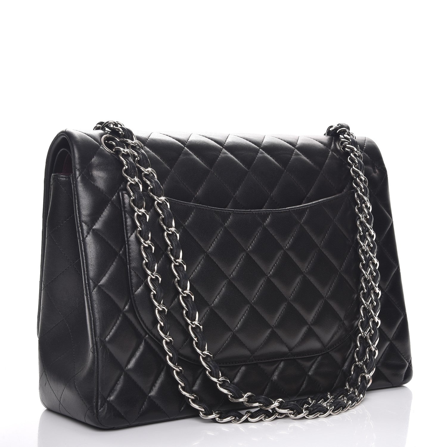 Chanel Lambskin Quilted Maxi Double Flap Black 4 of 11