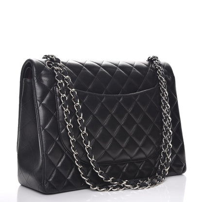 Chanel Lambskin Quilted Maxi Double Flap Black 4 of 11