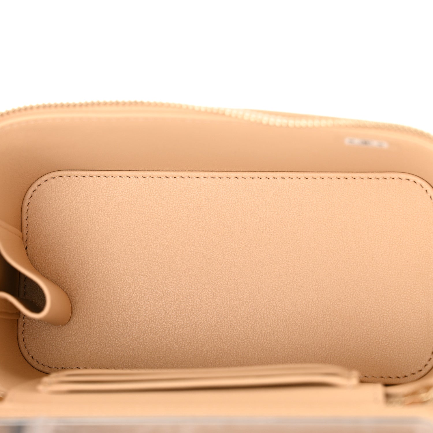Chanel Lambskin Quilted Small Top Handle Vanity Case With Chain Beige 5 of 10