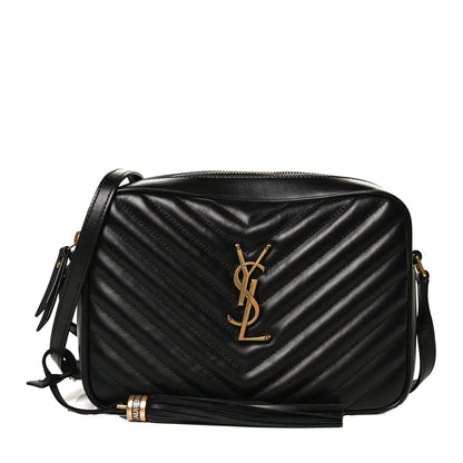 Saint Laurent Calfskin Matelasse Monogram Lou Camera Bag Black 1 of 10
