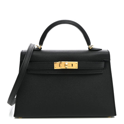 Hermes Epsom Mini Kelly Sellier 20 Black 1 of 10
