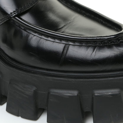 Prada Spazzolato Triangle Logo Monolith Pointy 55mm Loafers 37.5 Black 17 of 17
