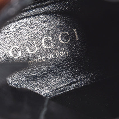 Gucci Mens Calfskin Web Ankle Boots 8.5 Black 7 of 11