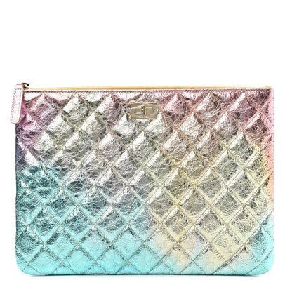 Chanel Metallic Goatskin Quilted Medium 2.55 Reissue Cosmetic Case Multicolor 1 of 7