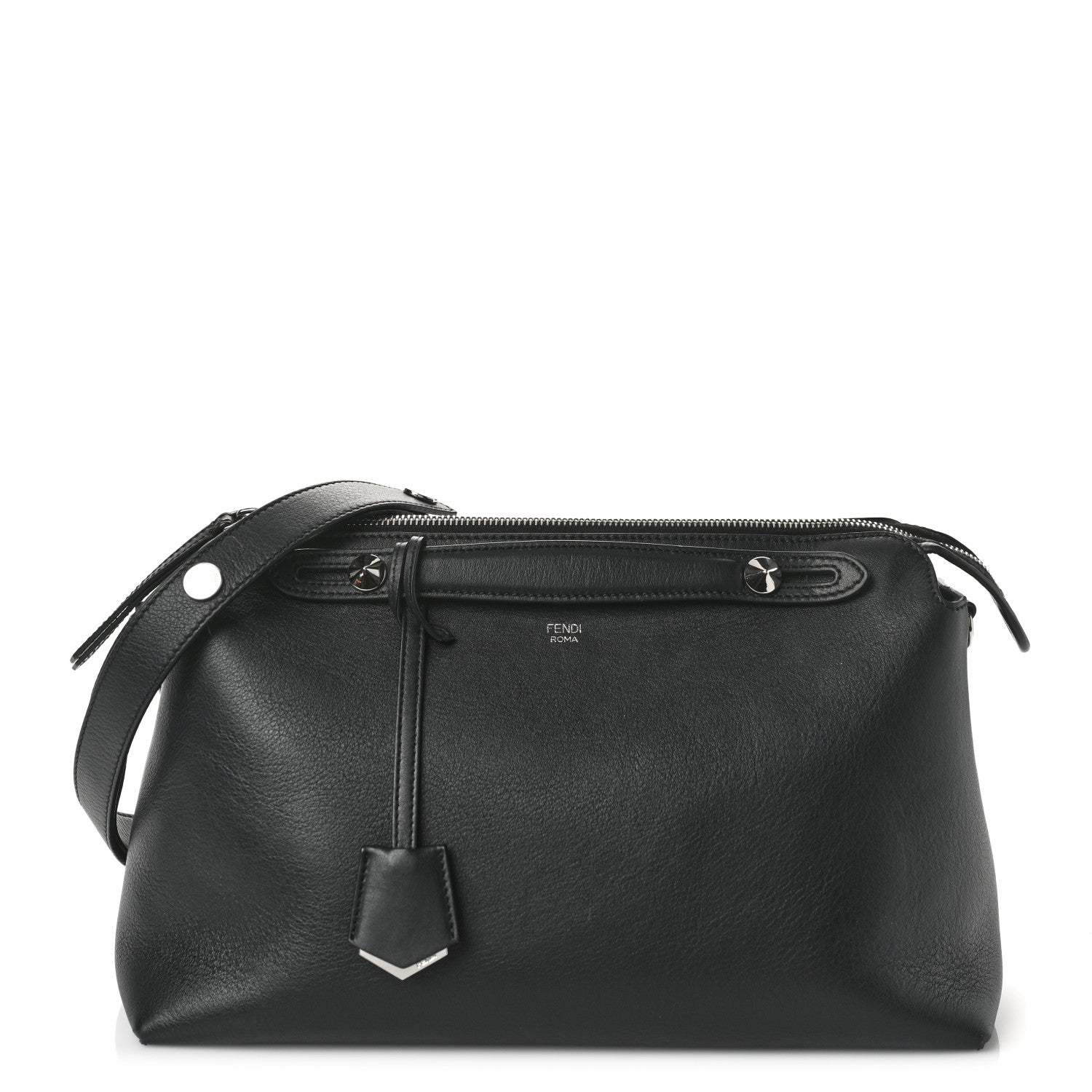 Fendi Vitello Dolce Large By The Way Boston Bag Black 1 of 10