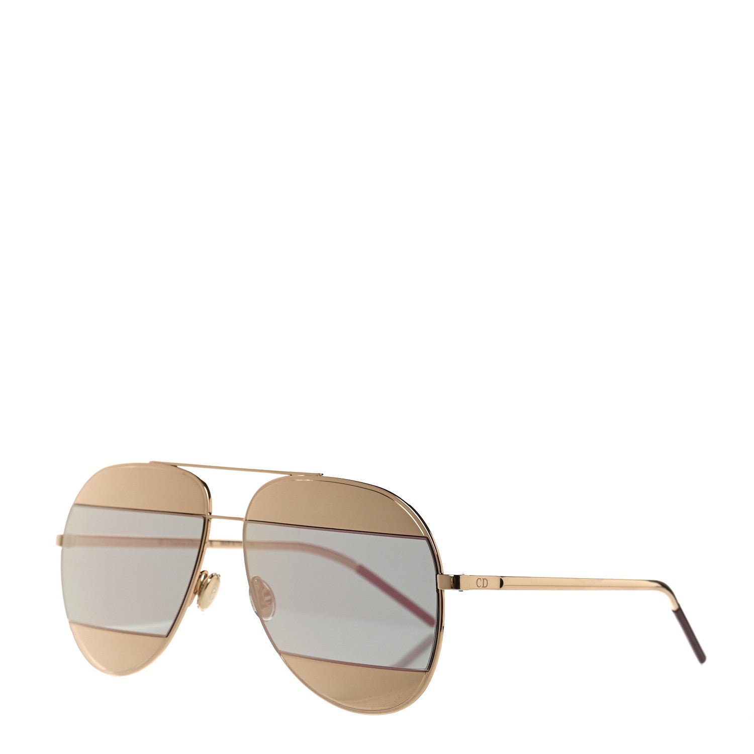 Christian Dior Split 1 Aviator Sunglasses Gold 1 of 6