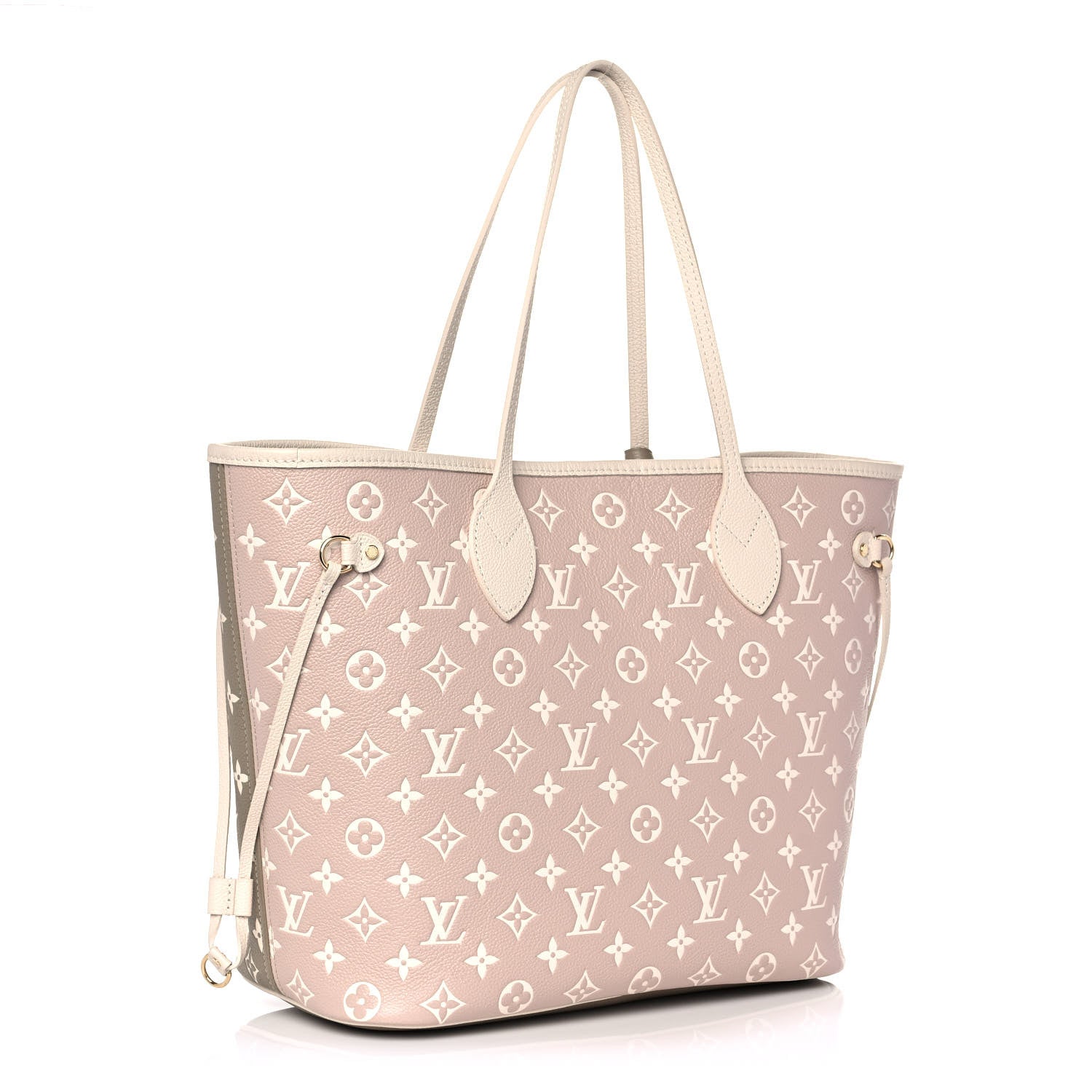 Louis Vuitton Empreinte Monogram Spring In The City Neverfull MM Kaki Beige Cream 3 of 9