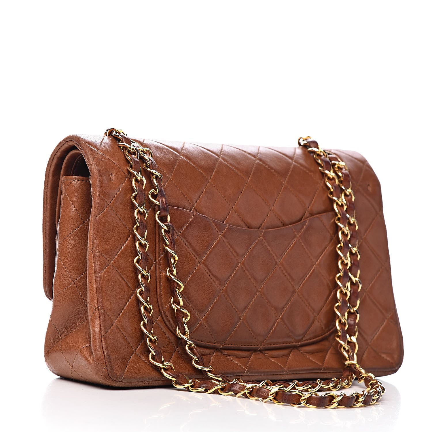 Chanel Lambskin Quilted Medium Double Flap Brown 3 of 17