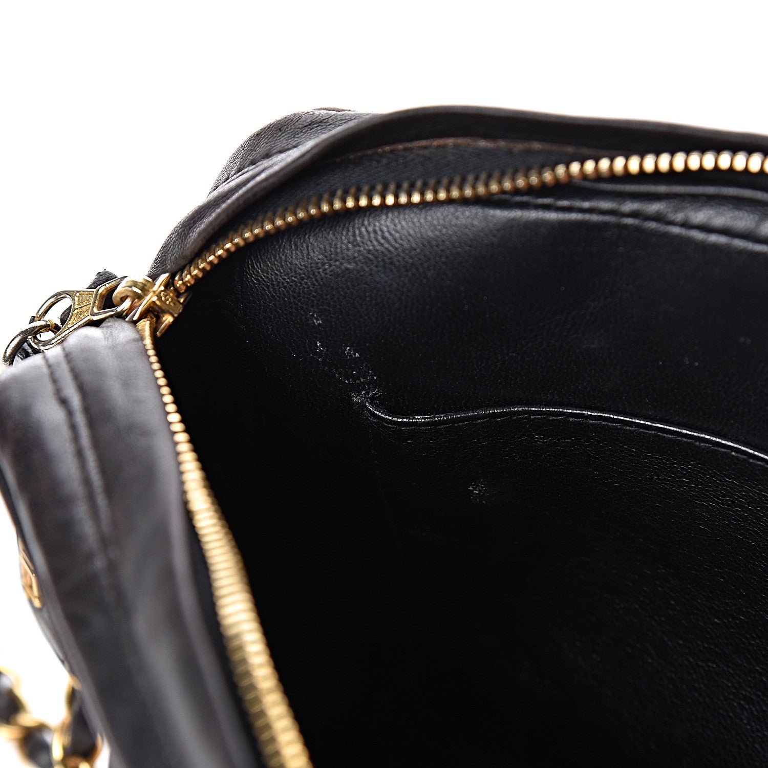 Chanel Lambskin Quilted Camera Case Black 14 of 15