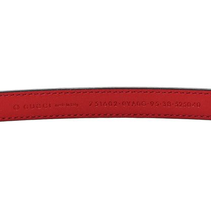 Gucci Plutone Calfskin Gucci Buckle 20mm Thin Belt 95 38 Rosso 5 of 5