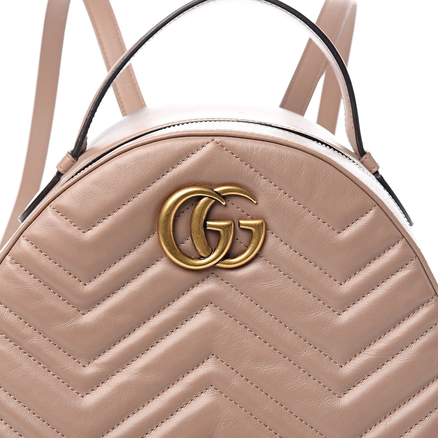Gucci Calfskin Matelasse GG Marmont Backpack Porcelain Rose 11 of 11