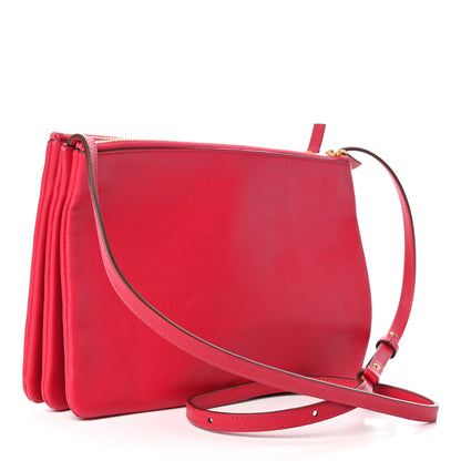 Celine Lambskin Large Trio Crossbody Bag Fuchsia 3 of 8