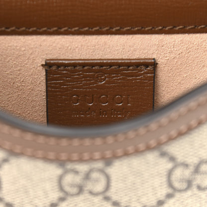 Gucci GG Supreme Monogram Mini Horsebit 1955 Crossbody Bag Beige Brown Sugar 6 of 10
