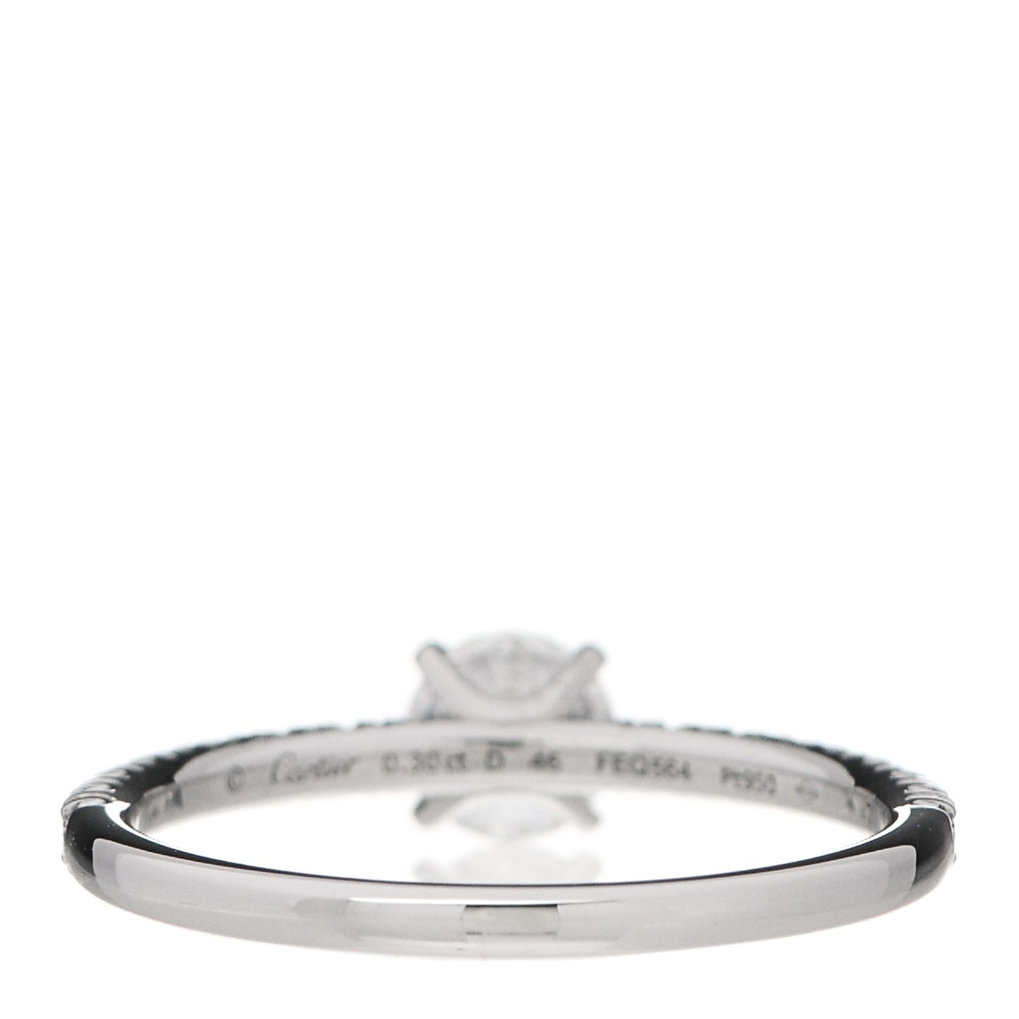 Platinum Diamond .30ct Etincelle De Cartier Solitaire Engagement Ring 46 3.75