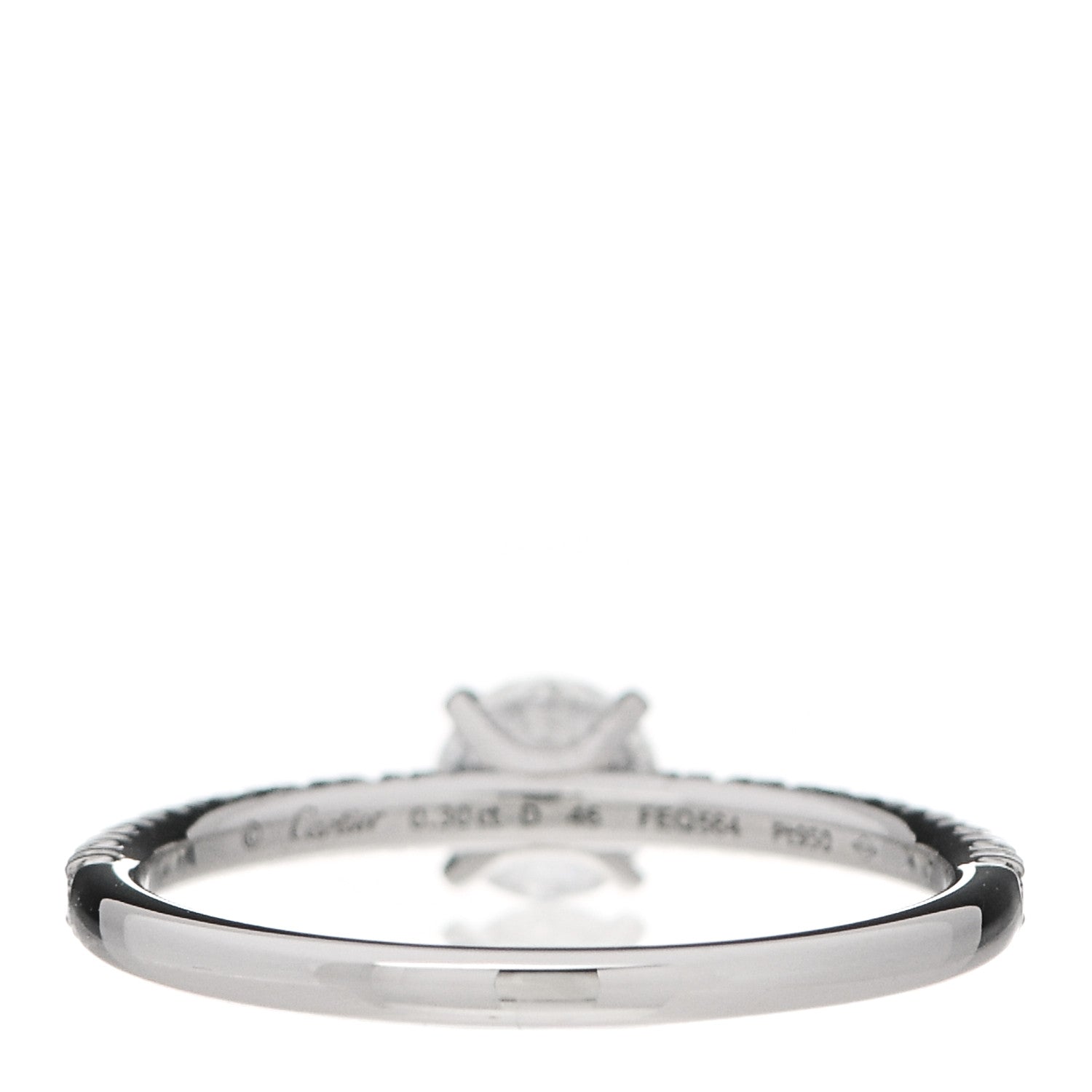 Cartier Platinum Diamond .30ct Etincelle De Cartier Solitaire Engagement Ring 46 3.75 4 of 7