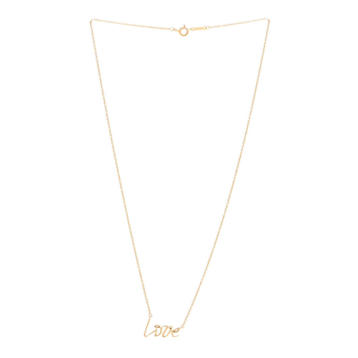 18K Rose Gold Paloma's Graffiti Love Pendant Necklace