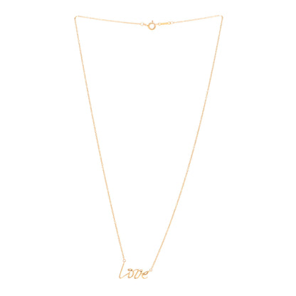 Tiffany 18K Rose Gold Paloma's Graffiti Love Pendant Necklace 3 of 6