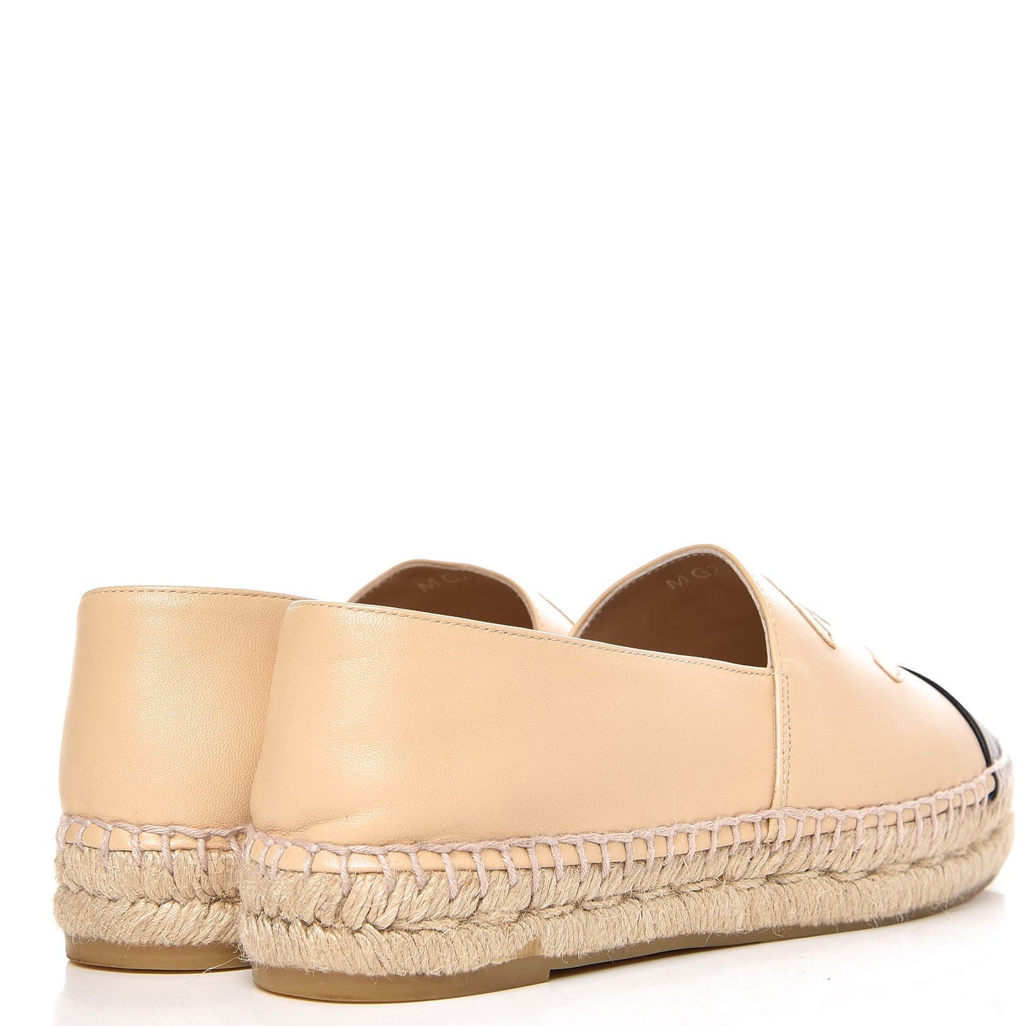 Lambskin CC Espadrilles 39 Beige Black