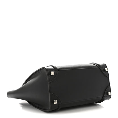 Celine Drummed Calfskin Micro Luggage Black 4 of 13