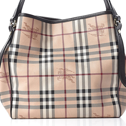 Burberry Haymarket Check Small Canterbury Tote Chocolate 9 of 17