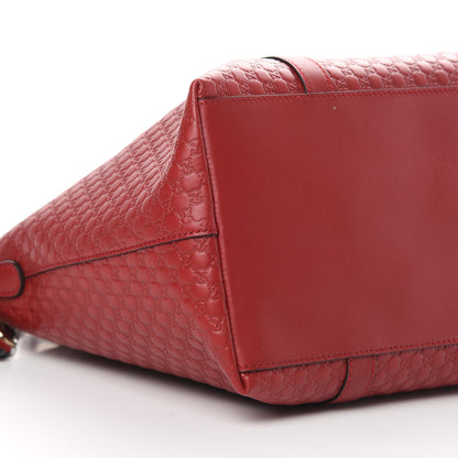 Gucci Soft Microguccissima Large Dome Satchel Red 9 of 14