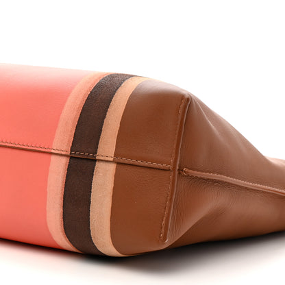 Loewe Nappa Calfskin Suede Medium Flamenco Landscape Knot Clutch Pecan Parrot Pink 10 of 10