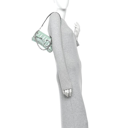 Gucci Iridescent Nappa Vertical Matelasse Small Maxi Horsebit Chain Shoulder Bag Iridescent Salvy Green 2 of 10