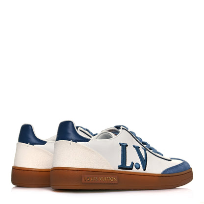 Louis Vuitton Calfskin Frontrow Sneakers 35 Blue 4 of 8