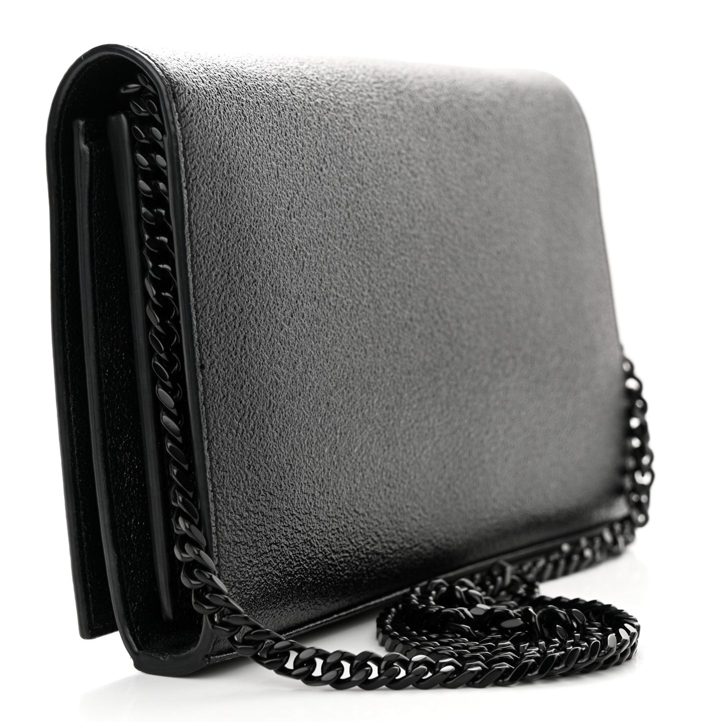 Grain De Poudre Monogram Chain Wallet Black