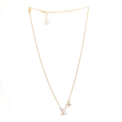 Louis Vuitton Enamel LV Iconic Necklace Gold Pink 3 of 7