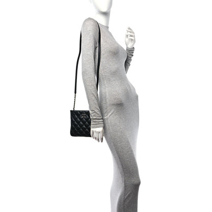 Chanel Lambskin Quilted Uniform Crossbody Bag Black 2 of 10