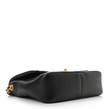 Chanel Shiny Caviar Quilted Small Chain Melody Flap Black 4 of 10