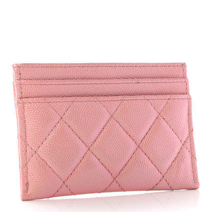 Chanel Iridescent Caviar Quilted Card Holder Rose Pink 3 of 8