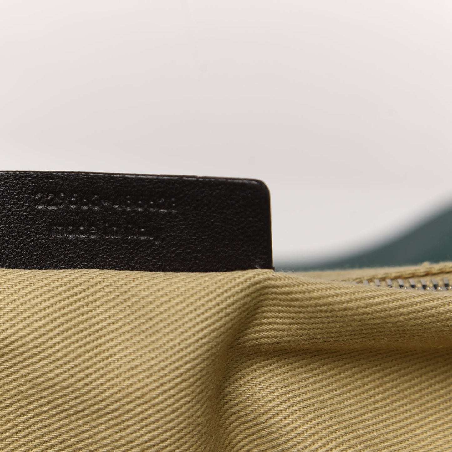 Calfskin Canvas Large Muse Two Green Beige