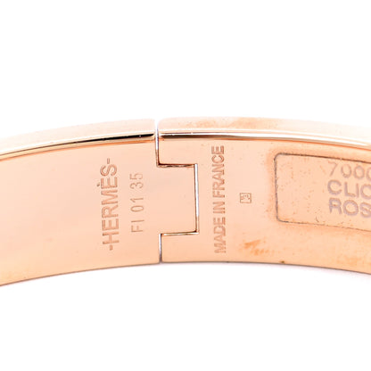 Hermes Enamel Narrow Clic Clac H Bracelet PM Rose Velours 4 of 5
