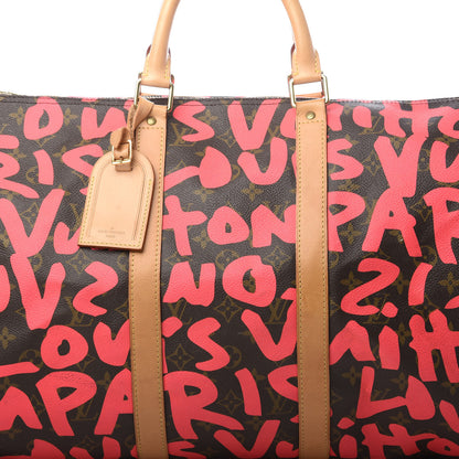 Louis Vuitton Monogram Graffiti Keepall 50 Fuchsia 10 of 13