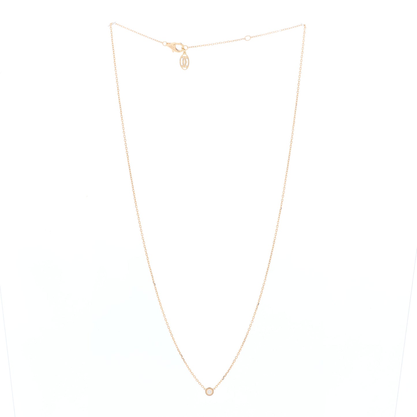 18K Pink Gold Diamond XS D'Amour Pendant Necklace