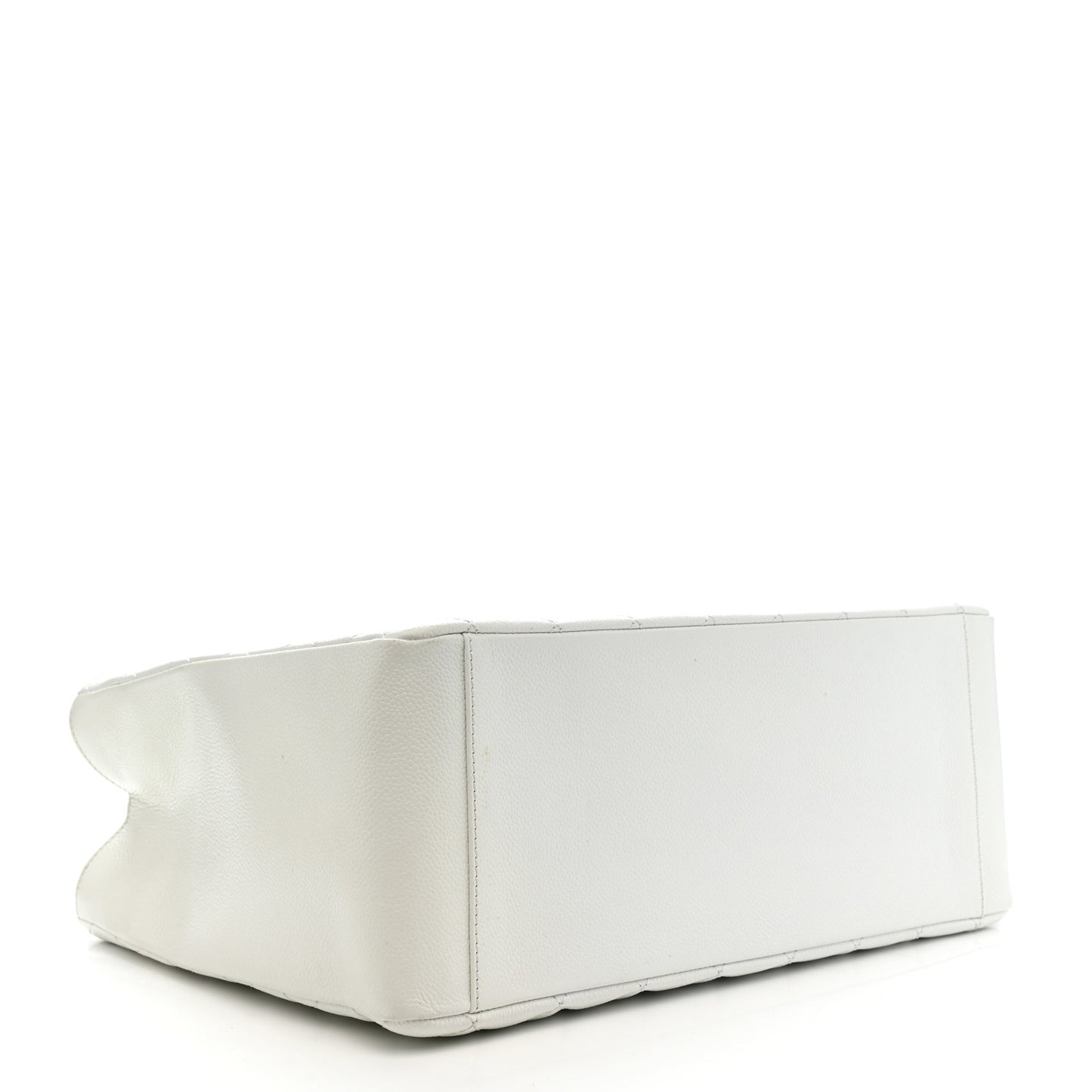 Caviar Quilted Grand Shopping Tote GST White