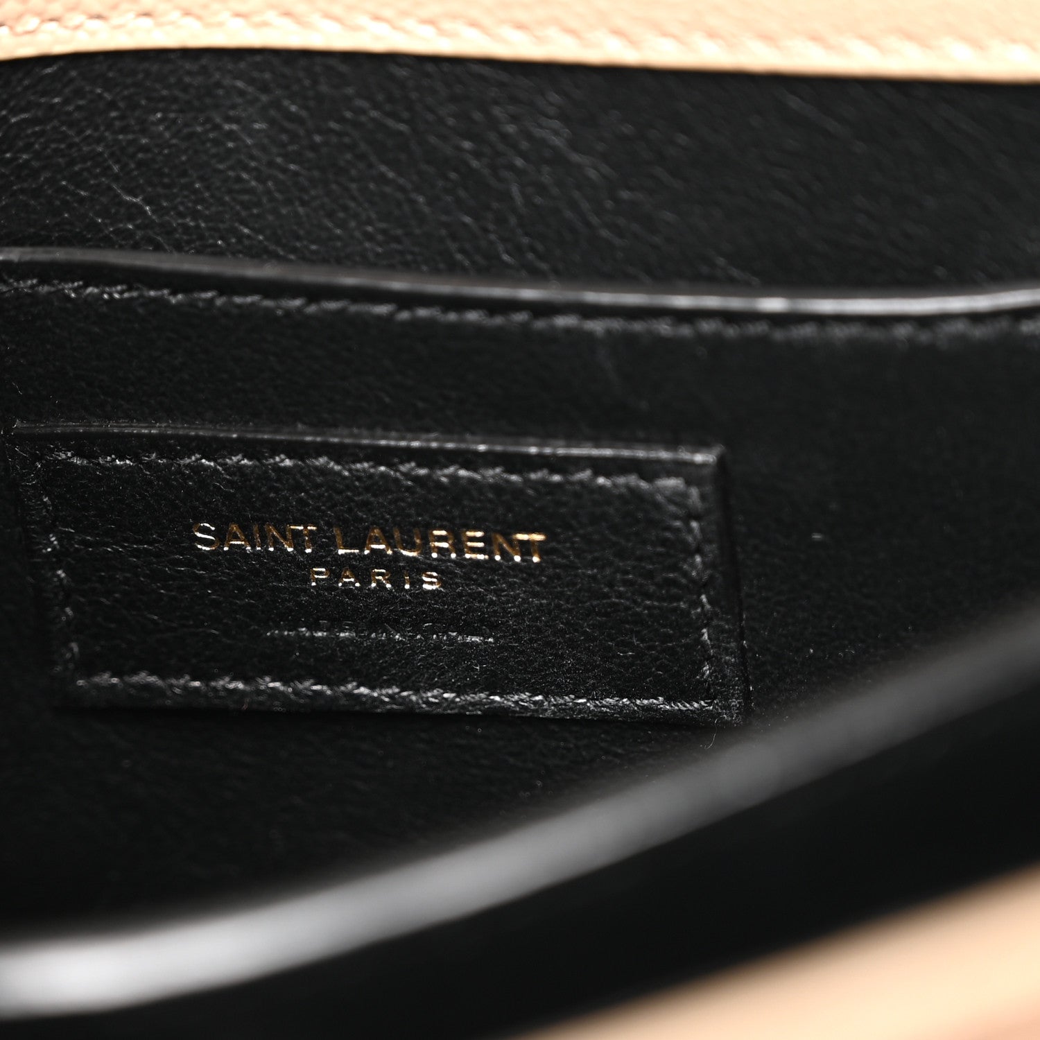 Saint Laurent Grain de Poudre Mini Classic Monogram Cassandra Top Handle Beige 6 of 11