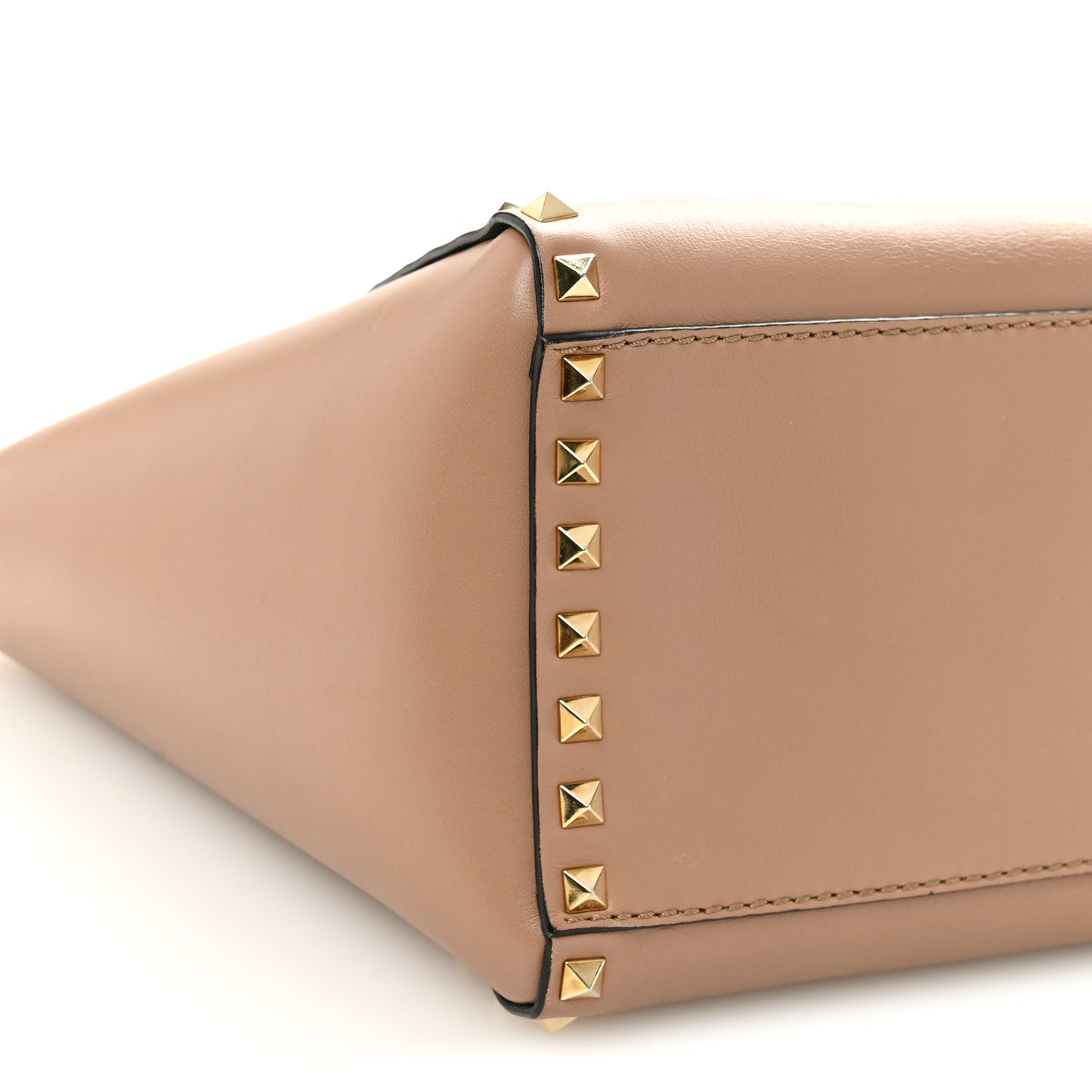 Vitello Small Rockstud Double Handle Tote Alpaca