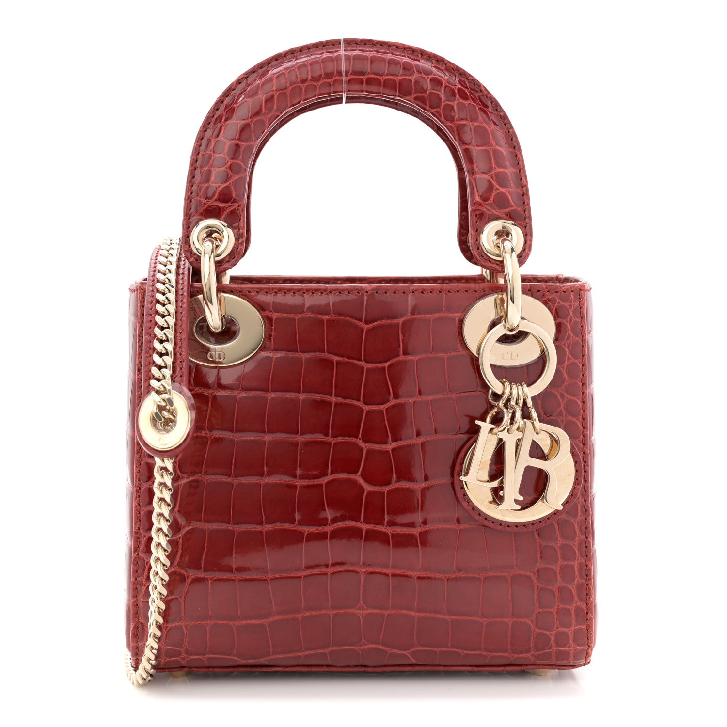 Christian Dior Alligator Mini Lady Dior Red 1 of 10