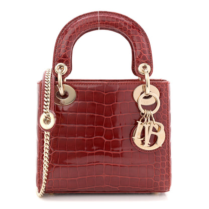Christian Dior Alligator Mini Lady Dior Red 1 of 10