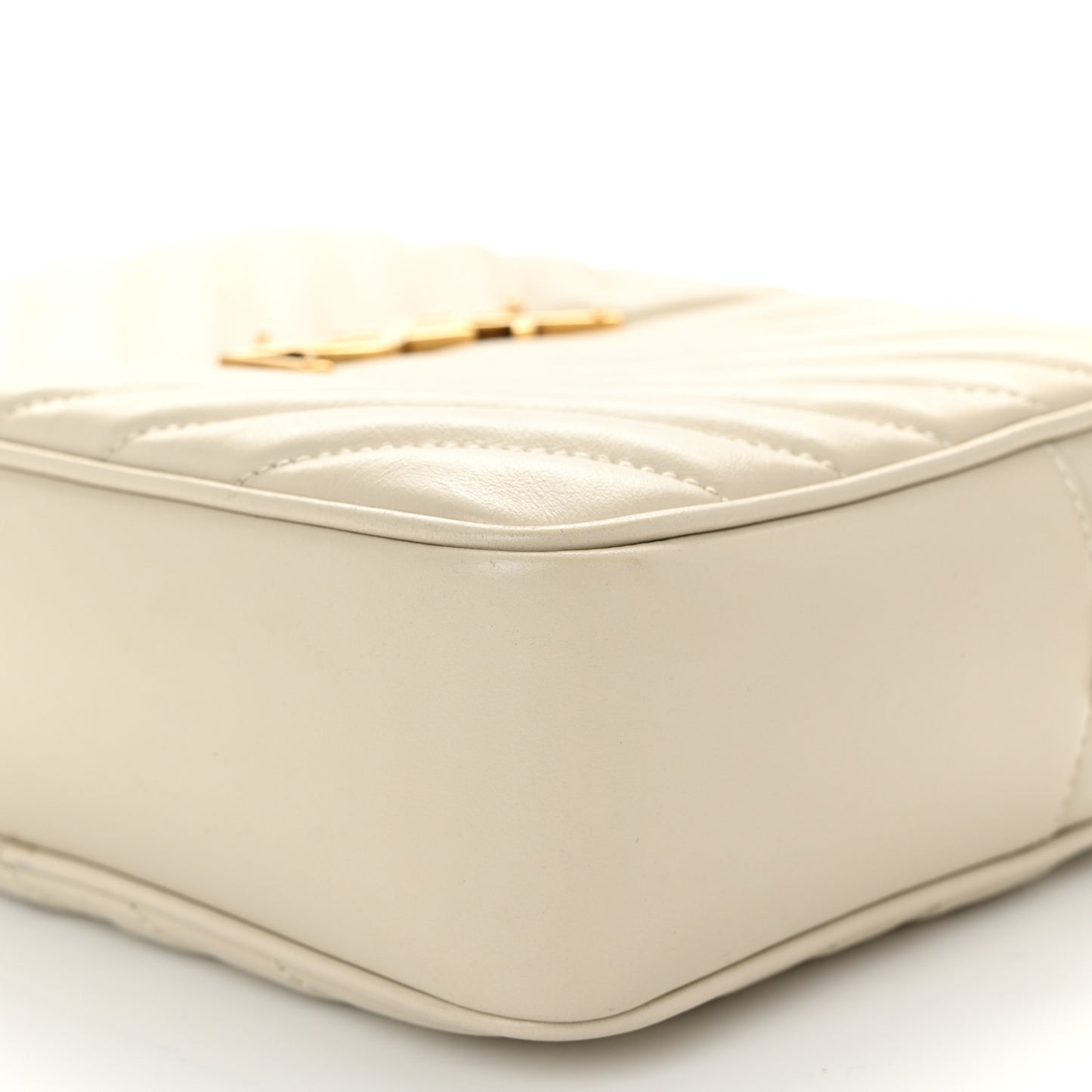 Calfskin Matelasse Monogram Lou Camera Bag Crema Soft