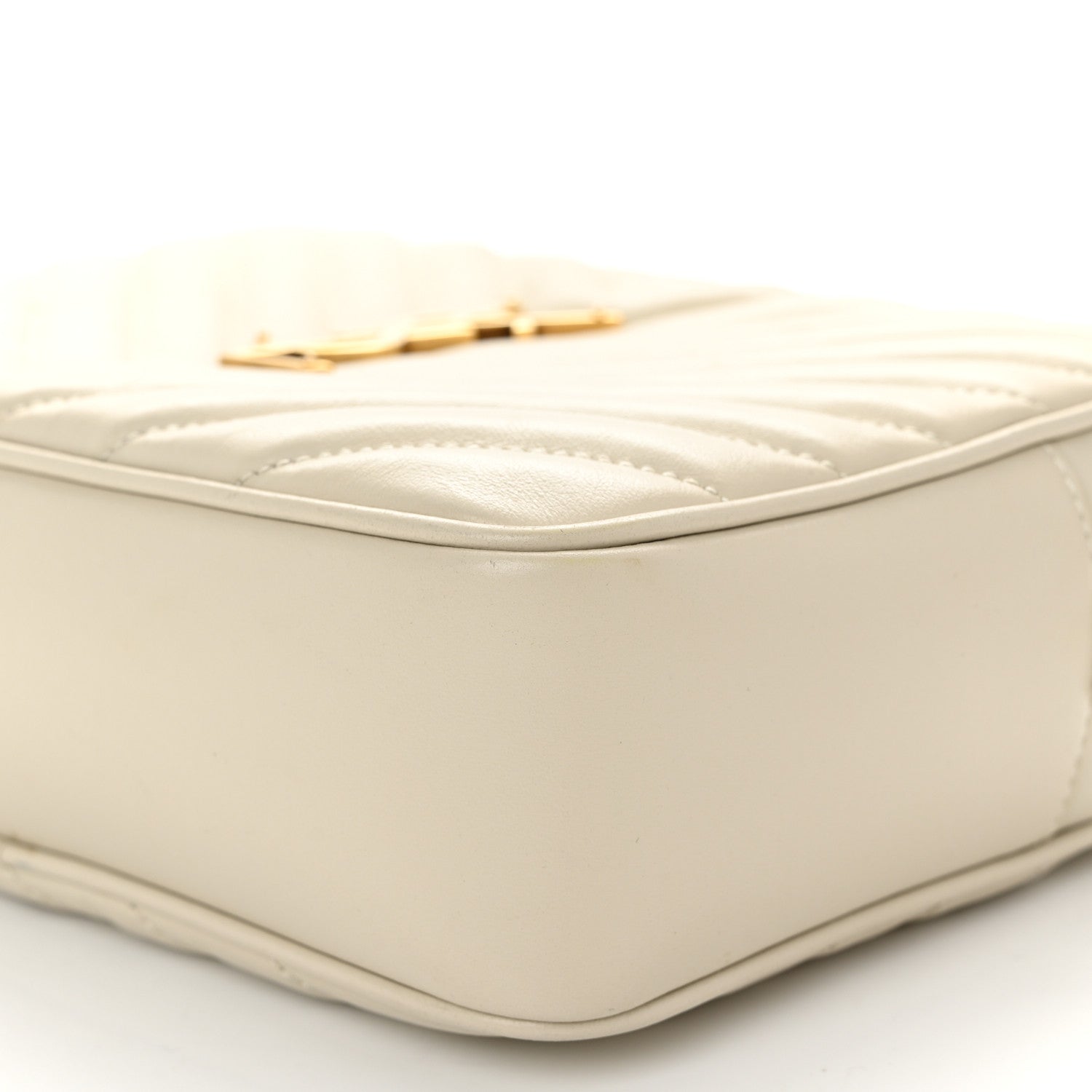 Saint Laurent Calfskin Matelasse Monogram Lou Camera Bag Crema Soft 10 of 12