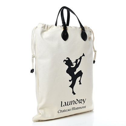 Gucci Canvas Chateau Marmont Drawstring Tote Beige 2 of 9