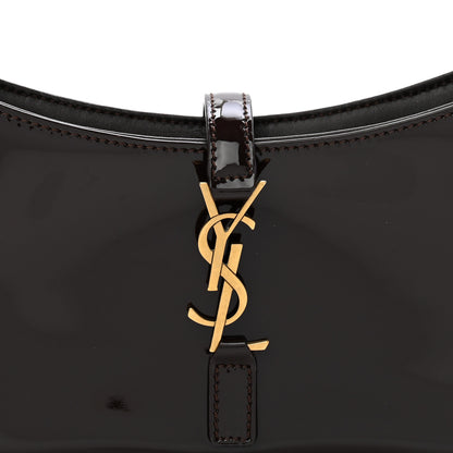 Saint Laurent Patent Calfskin Le 5 A 7 Mini Hobo Spicy Chocolate 7 of 12